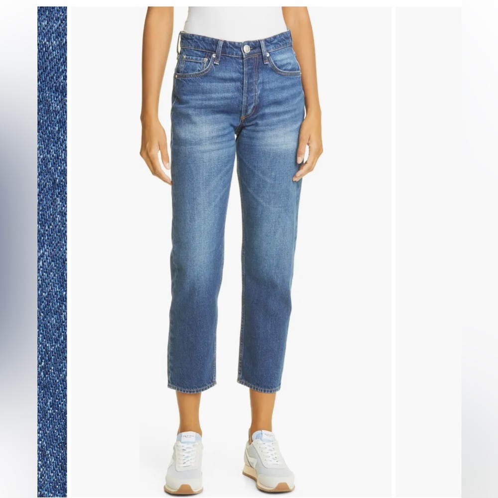 Rag & bone Maya High Waist Ankle Slim Straight Leg Jeans Jasper sz 25 worn once